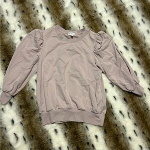 Purple Boxy Long Sleeve Sweatshirt
